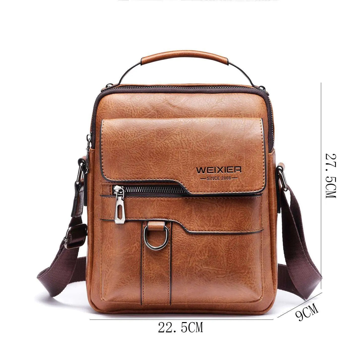 Popular Men's Messenger Bag One Shoulder Retro Business Backpack PU LeOverview:Unique design, stylish and beautiful.Good material, High quality.100% Brand New.A variety of colors, any choice.Product information:Lining texture: PolyesteDropshipmanAMIR BAGS INDIA PRIVATE LIMITEDnull