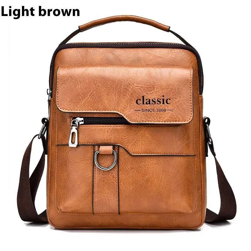 Popular Men's Messenger Bag One Shoulder Retro Business Backpack PU LeOverview:Unique design, stylish and beautiful.Good material, High quality.100% Brand New.A variety of colors, any choice.Product information:Lining texture: PolyesteDropshipmanAMIR BAGS INDIA PRIVATE LIMITEDnull