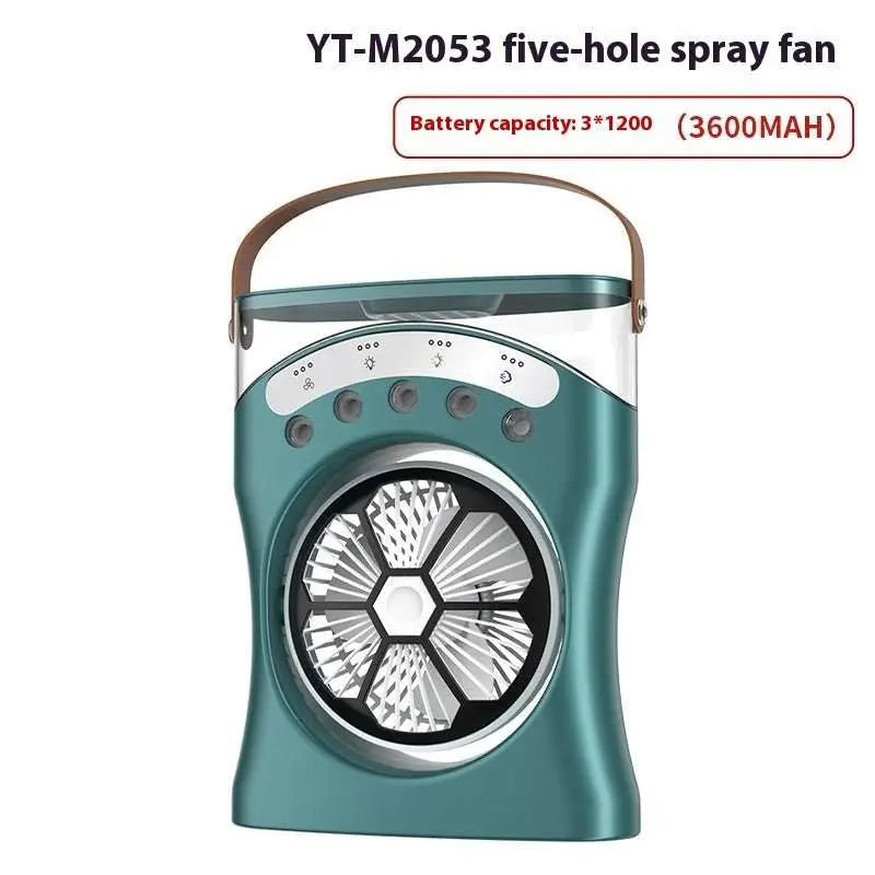 Portable Fan Portable Mini Humidifier Fan Water Spraying Fan Rechargeable Cooler Air Adjustment Fan For Hot Weather - AMIR BAGS INDIA PRIVATE LIMITED
