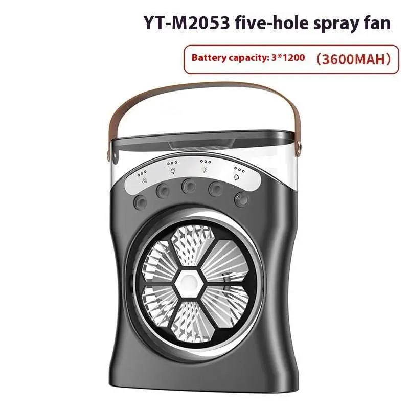 Portable Fan Portable Mini Humidifier Fan Water Spraying Fan Rechargeable Cooler Air Adjustment Fan For Hot Weather - AMIR BAGS INDIA PRIVATE LIMITED
