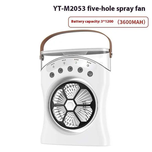 Portable Fan Portable Mini Humidifier Fan Water Spraying Fan Rechargeable Cooler Air Adjustment Fan For Hot Weather - AMIR BAGS INDIA PRIVATE LIMITED