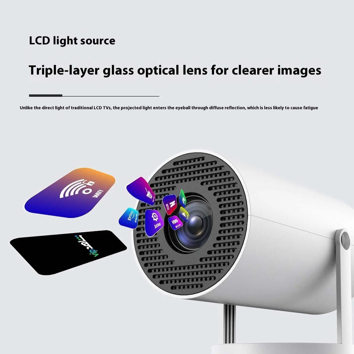 Portable Projector Small Straight Projector For Home Use 180 Degrees POverview:1.【The Freestyle Projector】Magcubic latest HY300 projector features a unique exterior design and Hi-chip A3100. Equipped with 1GB+8GB ROM storage, it can stDropshipmanAMIR BAGS INDIA PRIVATE LIMITEDnull