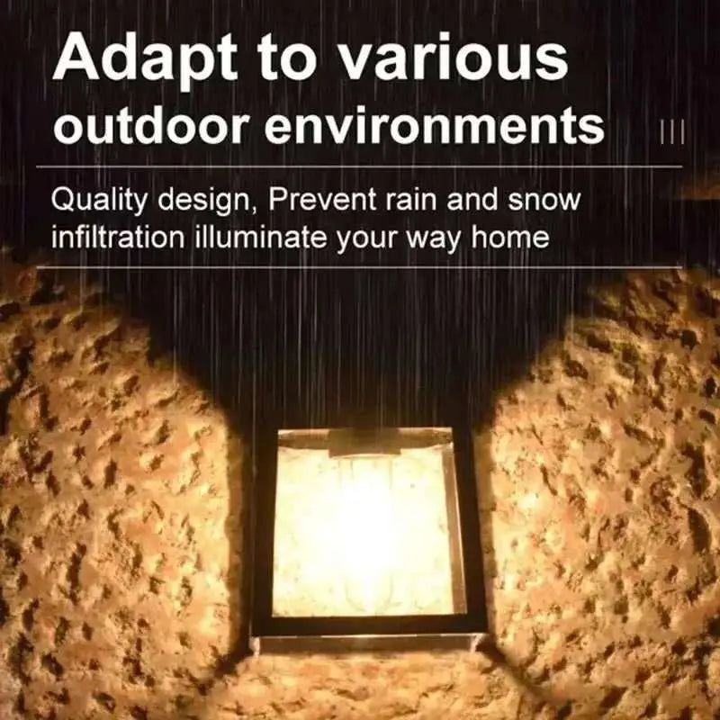 Powerful Outdoor Solar LED Street Light Waterproof Solar Lamp Garden Yard Pathway Wall Decoration External Lighting Fixture - AMIR BAGS INDIA PRIVATE LIMITED