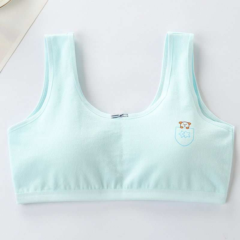 Primary Student Vest Female Junior High Girl High School Underwear Pure Cotton Bra - AMIR BAGS INDIA PRIVATE LIMITED