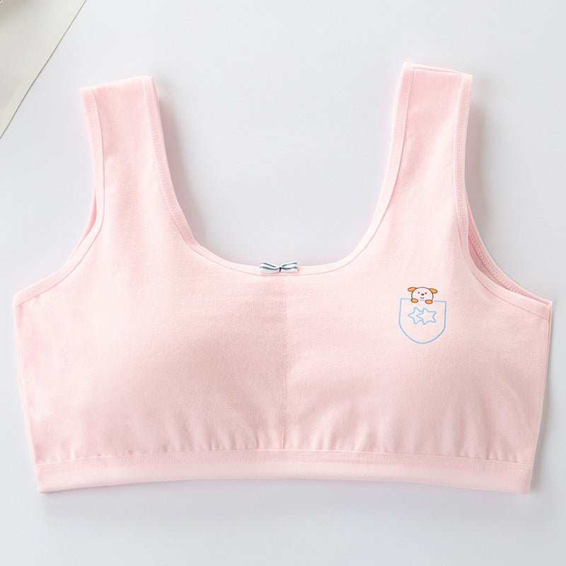Primary Student Vest Female Junior High Girl High School Underwear Pure Cotton Bra - AMIR BAGS INDIA PRIVATE LIMITED