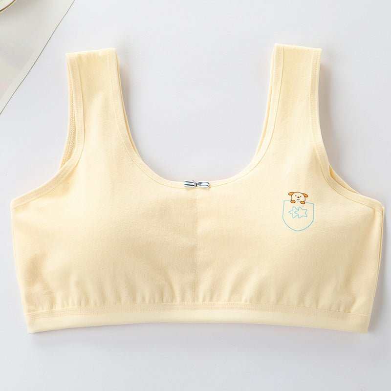 Primary Student Vest Female Junior High Girl High School Underwear Pure Cotton Bra - AMIR BAGS INDIA PRIVATE LIMITED