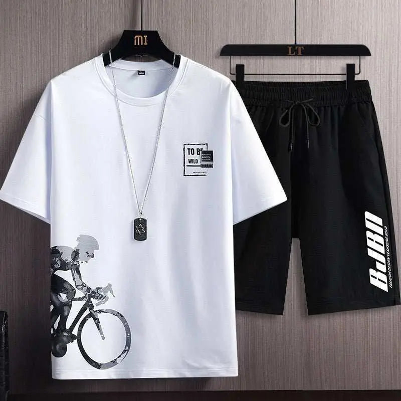 Printed Fashion Trendy Slim Fit Plus Size Sports Two-piece SetProduct information:Thickness: ordinary Fabric name: Chemical Fiber blending Applicable scenario: Sports Color: Snow Mountain white suit, Snow Mountain black suit, cDropshipmanAMIR BAGS INDIA PRIVATE LIMITEDnull