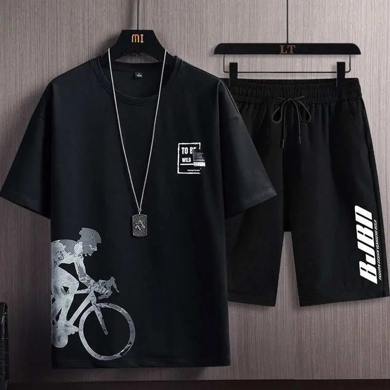 Printed Fashion Trendy Slim Fit Plus Size Sports Two-piece SetProduct information:Thickness: ordinary Fabric name: Chemical Fiber blending Applicable scenario: Sports Color: Snow Mountain white suit, Snow Mountain black suit, cDropshipmanAMIR BAGS INDIA PRIVATE LIMITEDnull