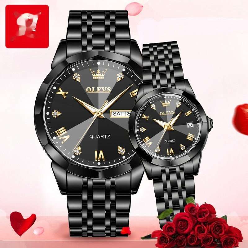 Quartz Watch Valentine's Day Gift Couple Watch Men - AMIR BAGS INDIA PRIVATE LIMITED