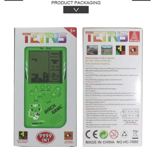 Retro Childhood Tetris Handheld Game Player Yellow - AMIR BAGS INDIA PRIVATE LIMITED