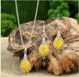 Retro Ethnic Style Earrings And Necklace Set Jewelry - AMIR BAGS INDIA PRIVATE LIMITED
