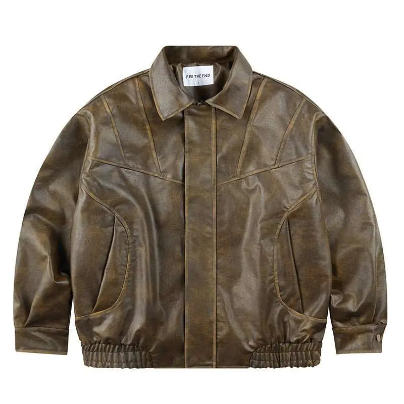 Retro Leather Clothing For Men And Women LooseProduct information:Color: Black, Brown Size: M,L,XL,XXL Version: Loose Sleeve type: regular sleeve Main fabric composition: Polyester Fiber (polyester) Sleeve lengtDropshipmanAMIR BAGS INDIA PRIVATE LIMITEDnull