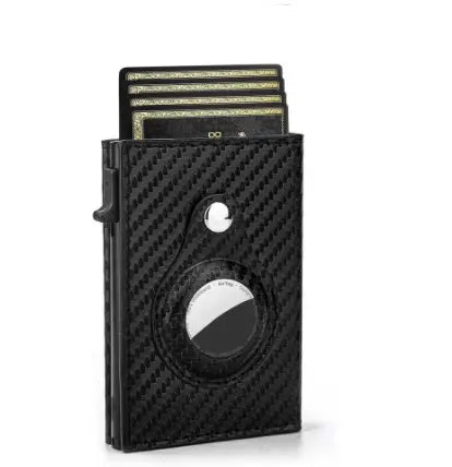 Rfid Card Holder Men Wallets Money Bag Male Black Short Purse Small Leather Slim Wallets Mini Wallets For Airtag Air Tag - AMIR BAGS INDIA PRIVATE LIMITED
