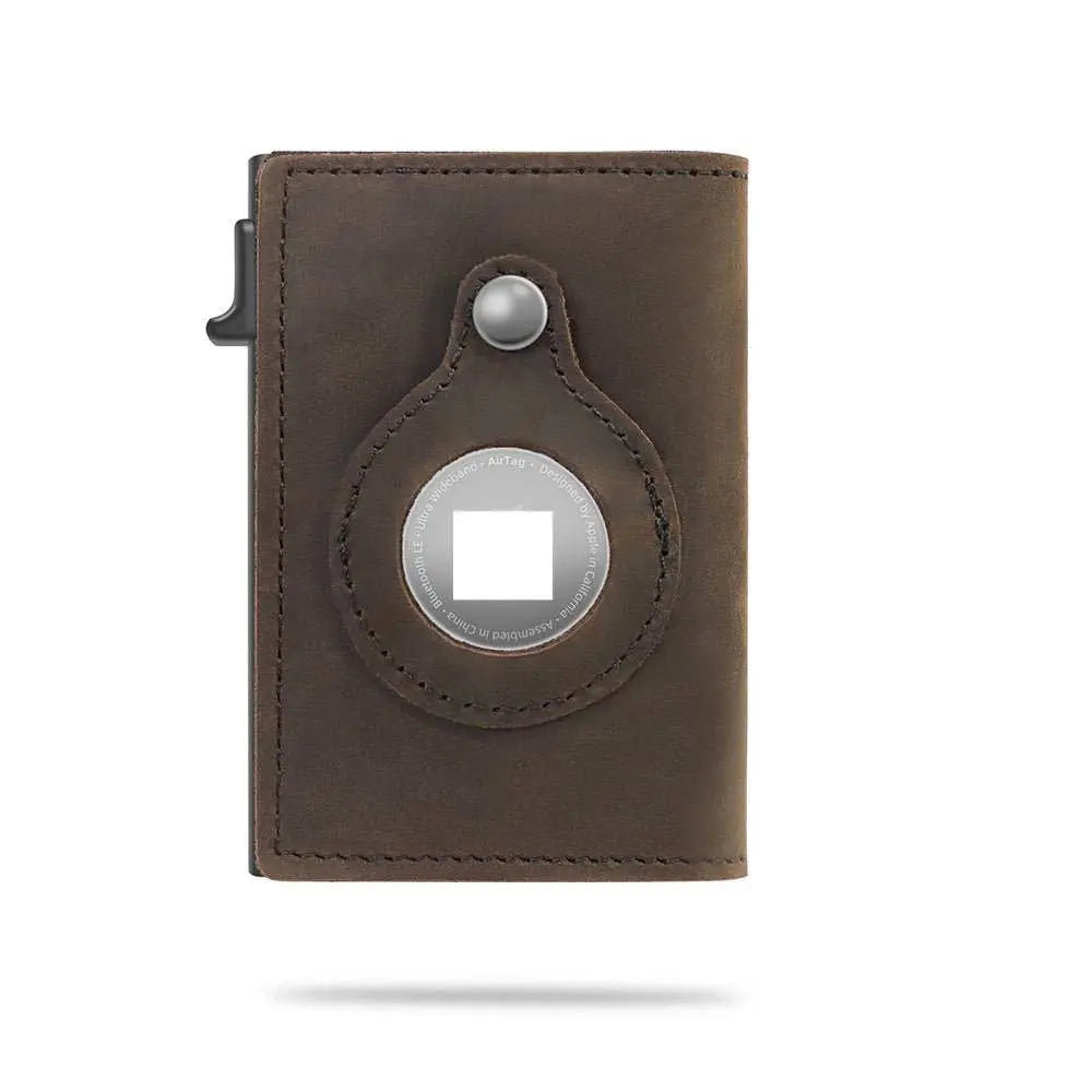 Rfid Card Holder Men Wallets Money Bag Male Black Short Purse Small Leather Slim Wallets Mini Wallets For Airtag Air Tag - AMIR BAGS INDIA PRIVATE LIMITED