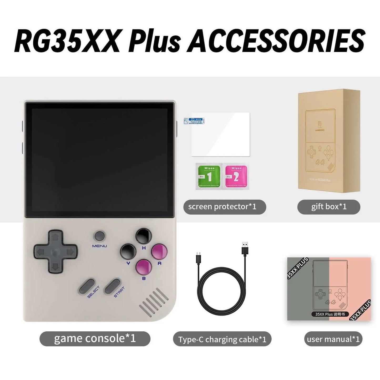 RG35XX PLUS Handheld Game Machine Vertical Retro Handheld Game MachineProduct information:Interface Type: USB Video/Audio Interface: HDMI HD interface Network interface: WIFI Connection method: Wireless Product Size: 11.7*8.1 * 2.2cm CDropshipmanAMIR BAGS INDIA PRIVATE LIMITEDnull