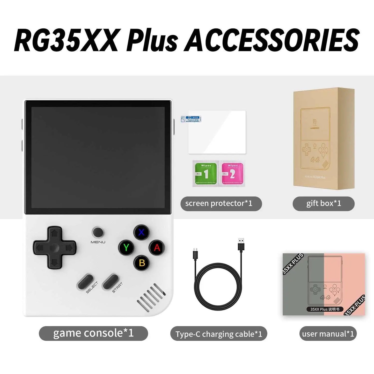 RG35XX PLUS Handheld Game Machine Vertical Retro Handheld Game MachineProduct information:Interface Type: USB Video/Audio Interface: HDMI HD interface Network interface: WIFI Connection method: Wireless Product Size: 11.7*8.1 * 2.2cm CDropshipmanAMIR BAGS INDIA PRIVATE LIMITEDnull
