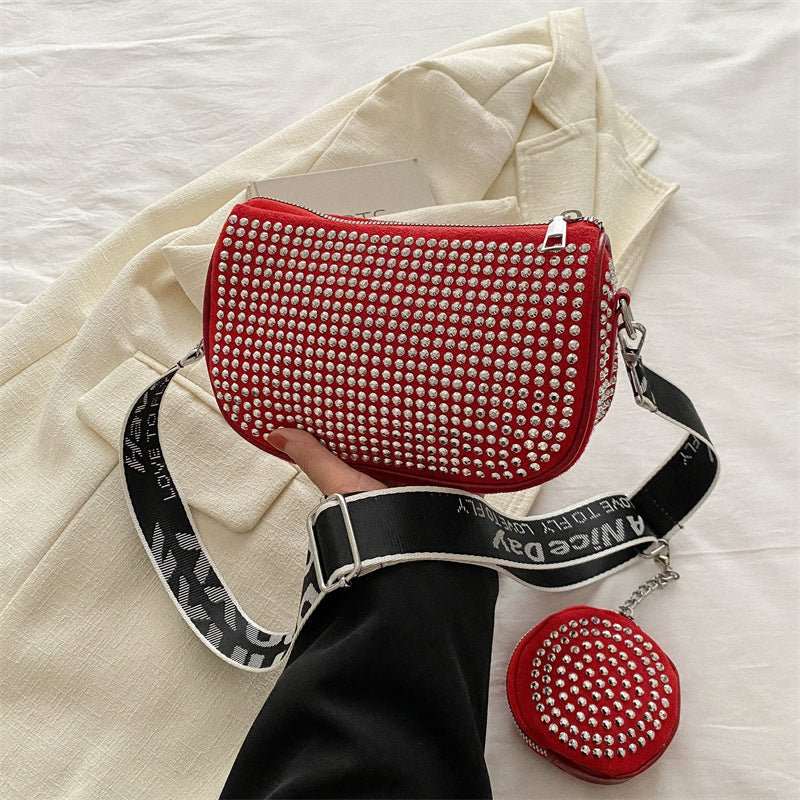 Rhinestone Shoulder Bag With Small Purse Fashion Party Underarm Crossbody Bag For Women Luxury Designer Bags - AMIR BAGS INDIA PRIVATE LIMITED