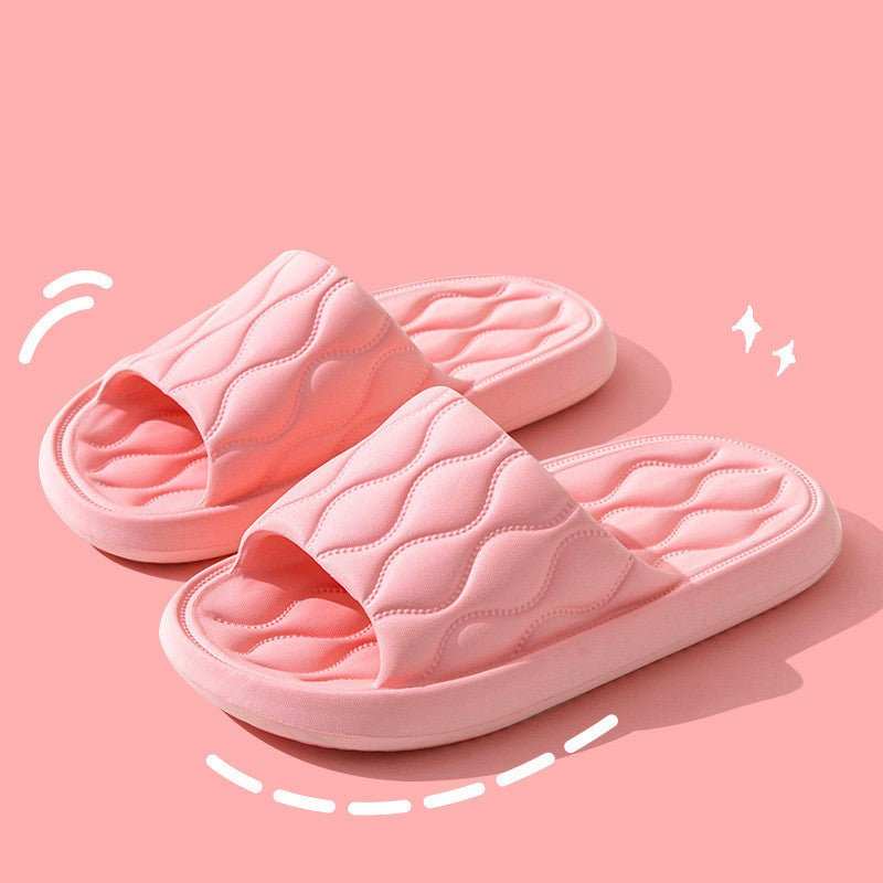Ripple Style House Slippers EVA Soft Bathroom Slippers Women Men Shoes Home - AMIR BAGS INDIA PRIVATE LIMITED