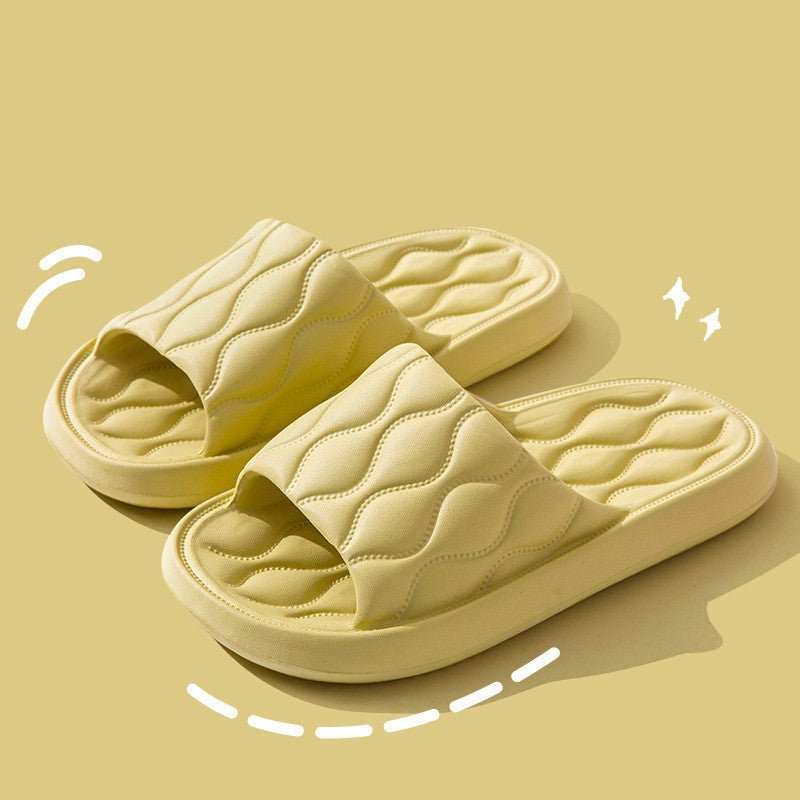 Ripple Style House Slippers EVA Soft Bathroom Slippers Women Men Shoes Home - AMIR BAGS INDIA PRIVATE LIMITED