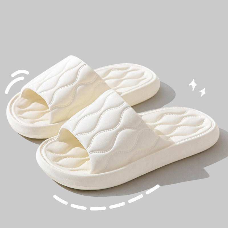Ripple Style House Slippers EVA Soft Bathroom Slippers Women Men Shoes Home - AMIR BAGS INDIA PRIVATE LIMITED