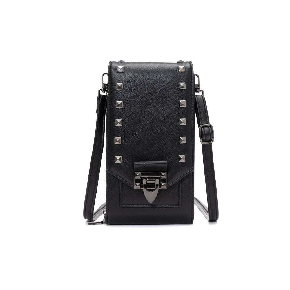Rivet Design Shoulder Bags Mobile Phone Handbag Solid Color Crossbody Bags Women - AMIR BAGS INDIA PRIVATE LIMITED