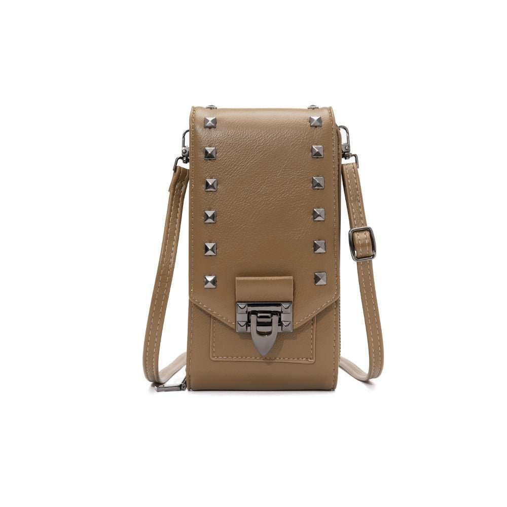 Rivet Design Shoulder Bags Mobile Phone Handbag Solid Color Crossbody Bags Women - AMIR BAGS INDIA PRIVATE LIMITED