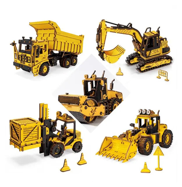 Robotime ROKR Engineering Vehicle Model Series Creative Toys Gifts For Kids Adults Moveable Assembly 3D Wooden Puzzle - AMIR BAGS INDIA PRIVATE LIMITED