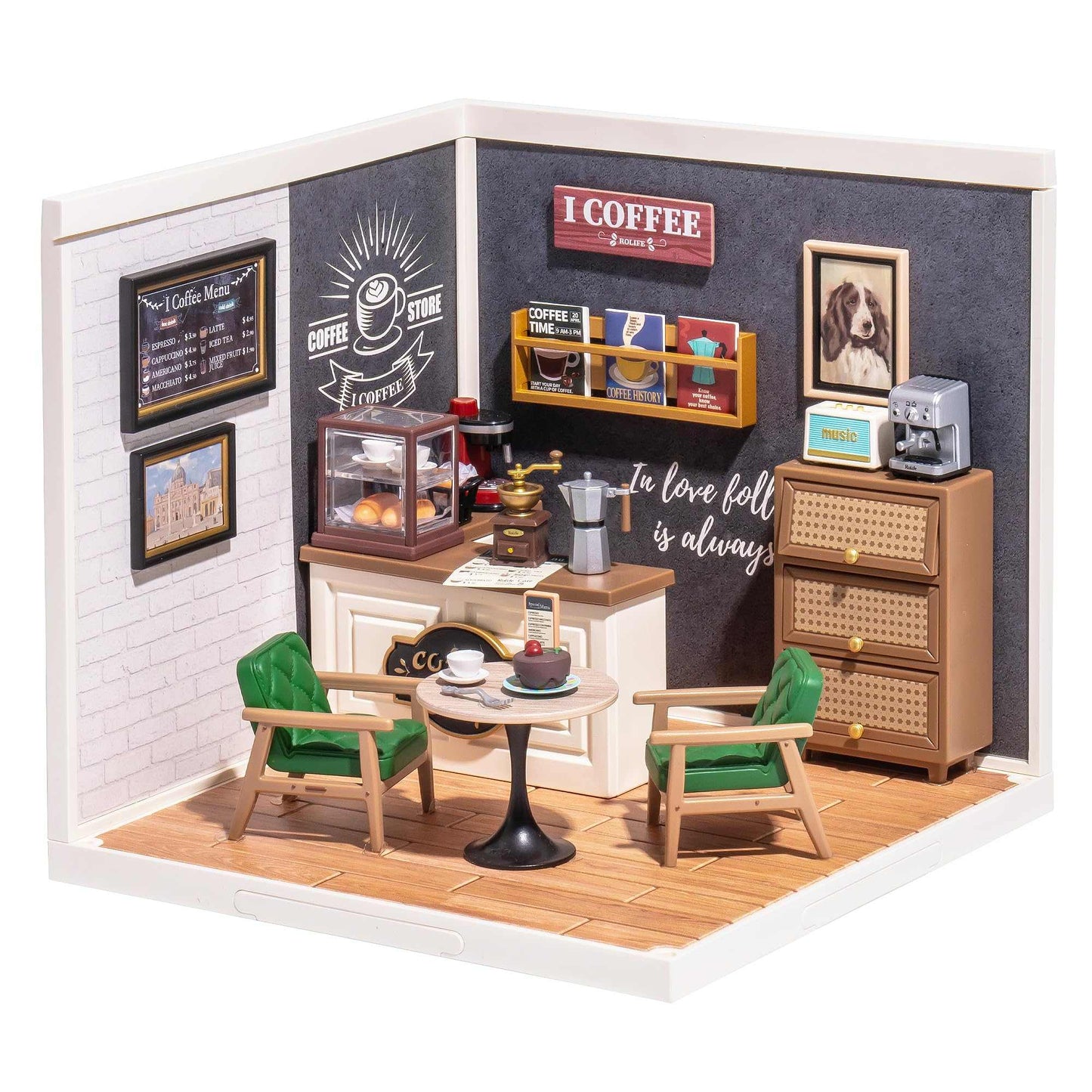 Robotime Rolife Super Creator Daily Plastic DIY Miniature House Cafe Energy Supply Store Building Block Sets English Version - AMIR BAGS INDIA PRIVATE LIMITED