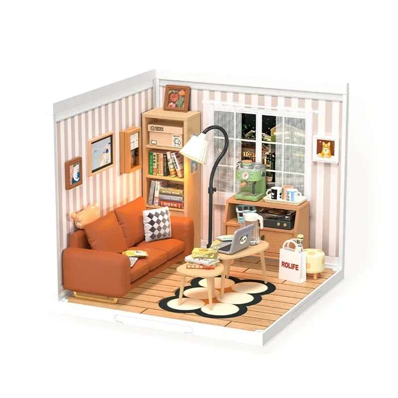 Robotime Rolife Super Creator Daily Plastic DIY Miniature House Cafe Energy Supply Store Building Block Sets English Version - AMIR BAGS INDIA PRIVATE LIMITED