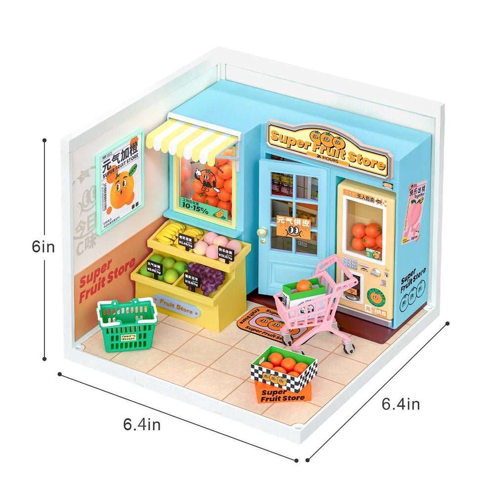 Robotime Rolife Super Creator Daily Plastic DIY Miniature House Cafe Energy Supply Store Building Block Sets English Version - AMIR BAGS INDIA PRIVATE LIMITED