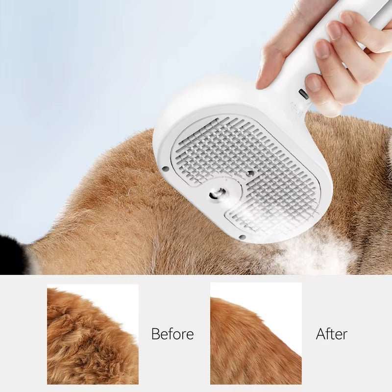 ROJECO Pet Automatic Spray Hair Comb Cat Hair Straightening Brush for Pets Dog Rechargeable Hair Removal Comb Cat Grooming Brush - AMIR BAGS INDIA PRIVATE LIMITED