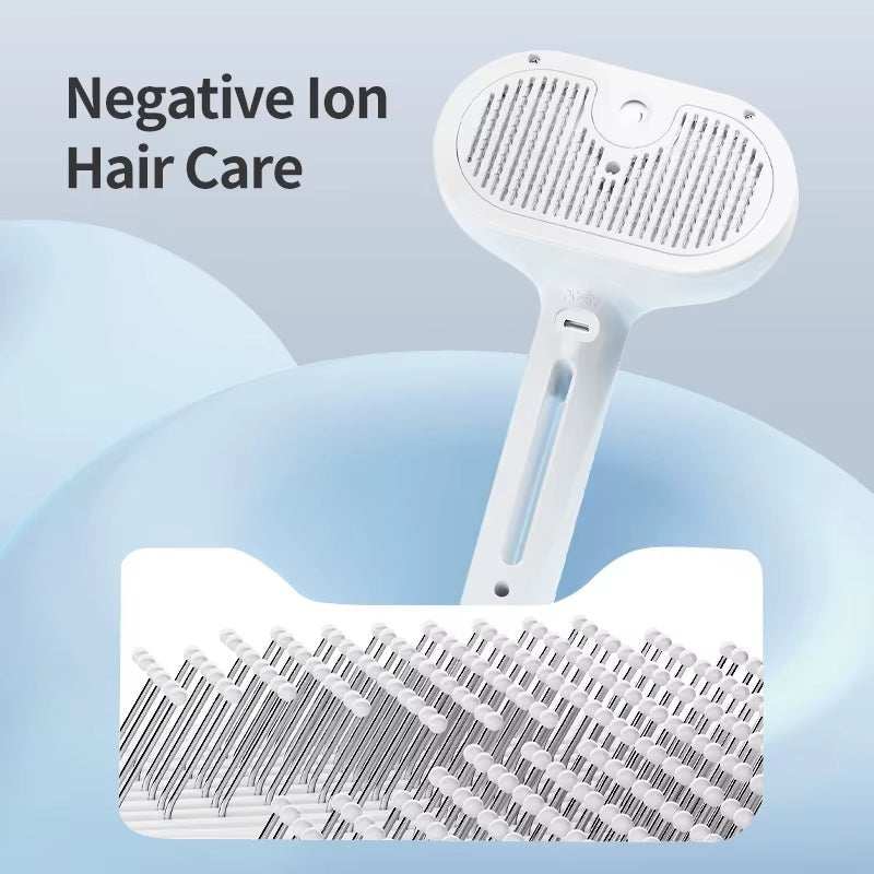 ROJECO Pet Automatic Spray Hair Comb Cat Hair Straightening Brush for Pets Dog Rechargeable Hair Removal Comb Cat Grooming Brush - AMIR BAGS INDIA PRIVATE LIMITED