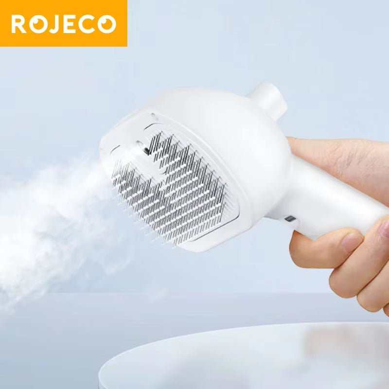 ROJECO Pet Automatic Spray Hair Comb Cat Hair Straightening Brush for Pets Dog Rechargeable Hair Removal Comb Cat Grooming Brush - AMIR BAGS INDIA PRIVATE LIMITED