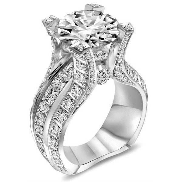 Rose Gold Electroplated Oval Shaped Zircon Engagement Ring - AMIR BAGS INDIA PRIVATE LIMITED