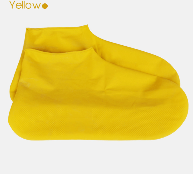 Rubber Anti - slip Waterproof Shoe Cover Reusable Rain Boot Motorcycle Bike Overshoe Blue Yellow for Men Women - AMIR BAGS INDIA PRIVATE LIMITED
