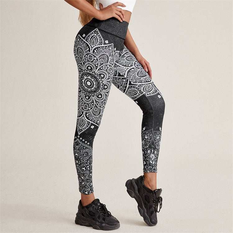 Running Workout Elastic Plus Size Yoga Leggings - AMIR BAGS INDIA PRIVATE LIMITED