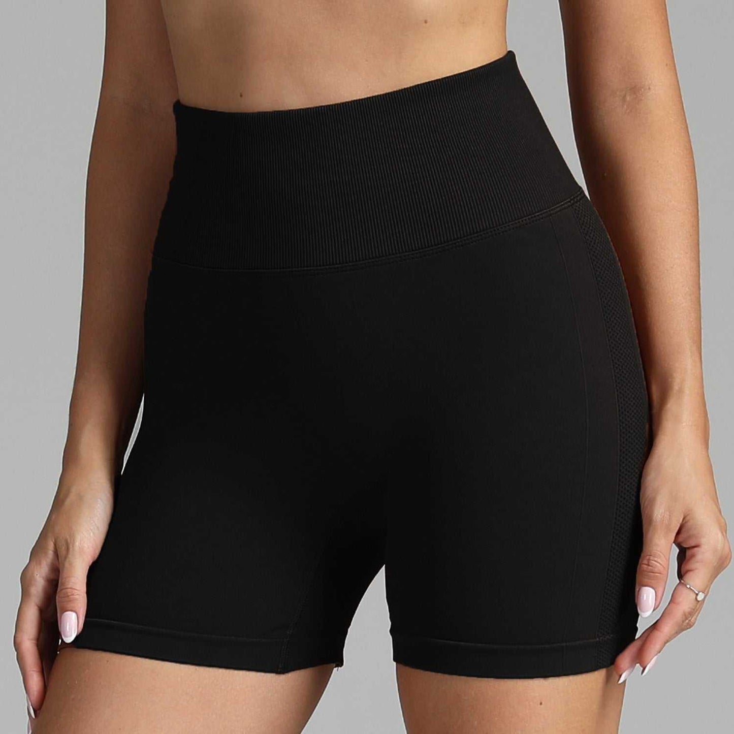Seamless Yoga Shorts Women Solid Color High Waist Hip - lifting Fitness Pants Running Sweatpants - AMIR BAGS INDIA PRIVATE LIMITED