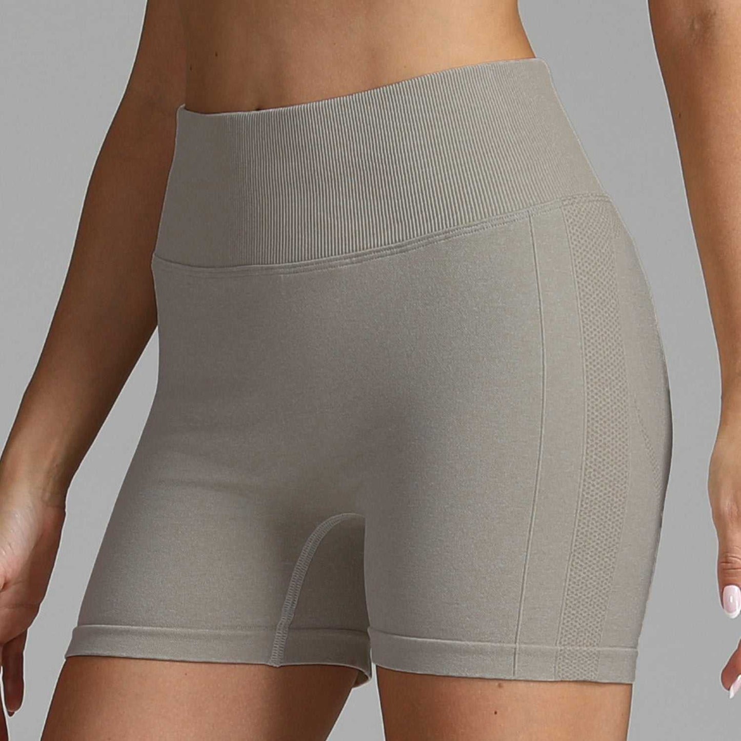 Seamless Yoga Shorts Women Solid Color High Waist Hip - lifting Fitness Pants Running Sweatpants - AMIR BAGS INDIA PRIVATE LIMITED