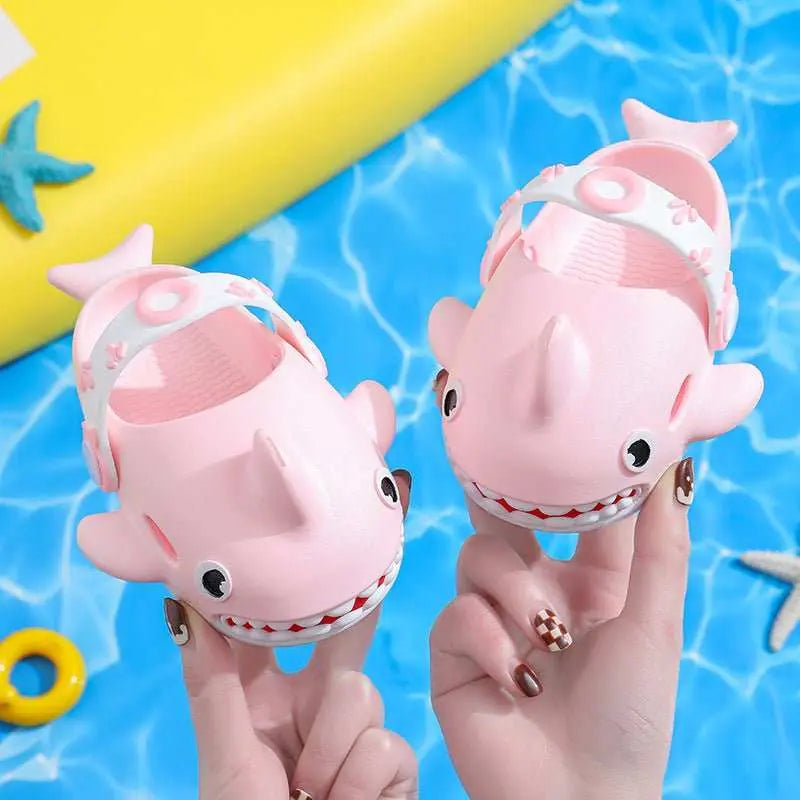 Shark Slippers For Kids Boys Girls Cute Non Slip Slides Shoes - AMIR BAGS INDIA PRIVATE LIMITED