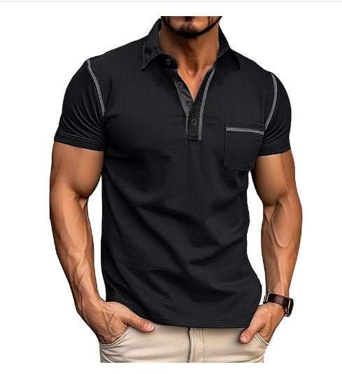 Short - sleeved Polo Shirt Summer Casual Quick - dry Tops Men Clothing - AMIR BAGS INDIA PRIVATE LIMITED