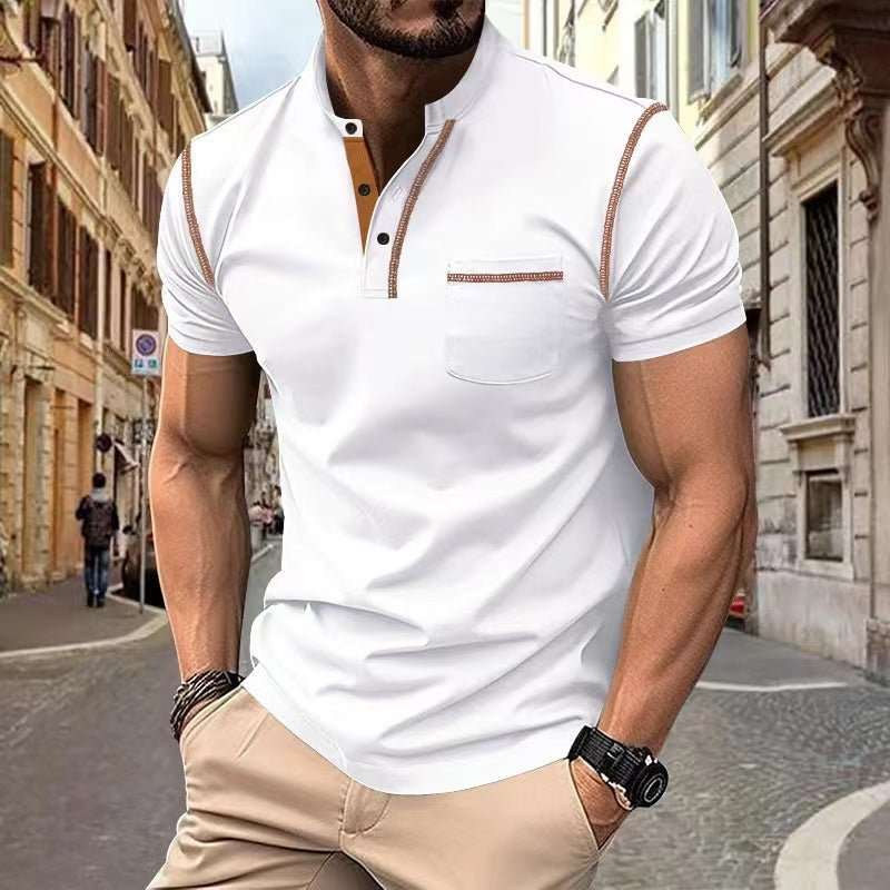 Short - sleeved Polo Shirt Summer Casual Quick - dry Tops Men Clothing - AMIR BAGS INDIA PRIVATE LIMITED