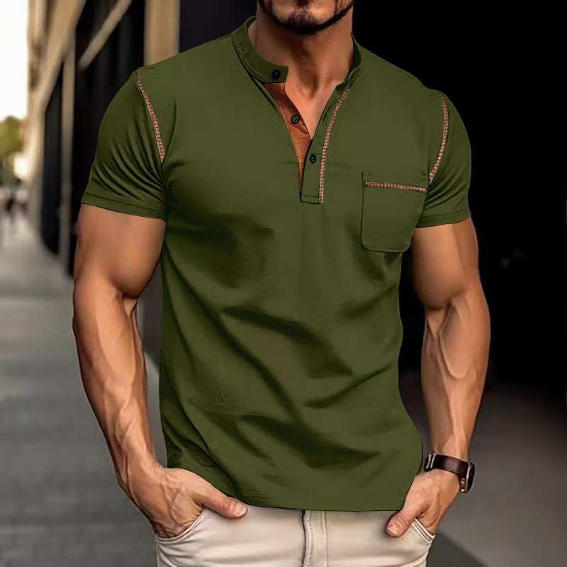 Short - sleeved Polo Shirt Summer Casual Quick - dry Tops Men Clothing - AMIR BAGS INDIA PRIVATE LIMITED