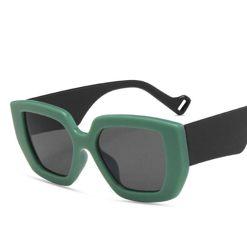 Side Sunglasses Personality Polygon Contrast Sunglasses Retro Sunglasses - AMIR BAGS INDIA PRIVATE LIMITED