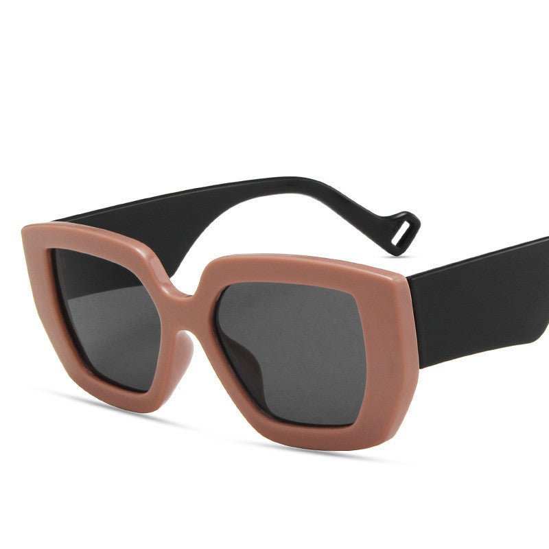Side Sunglasses Personality Polygon Contrast Sunglasses Retro Sunglasses - AMIR BAGS INDIA PRIVATE LIMITED