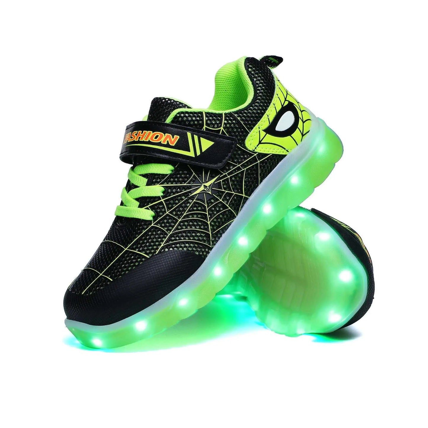 Size 26 - 37 Kids Led USB Recharge Glowing Shoes Children's Hook Loop - AMIR BAGS INDIA PRIVATE LIMITED