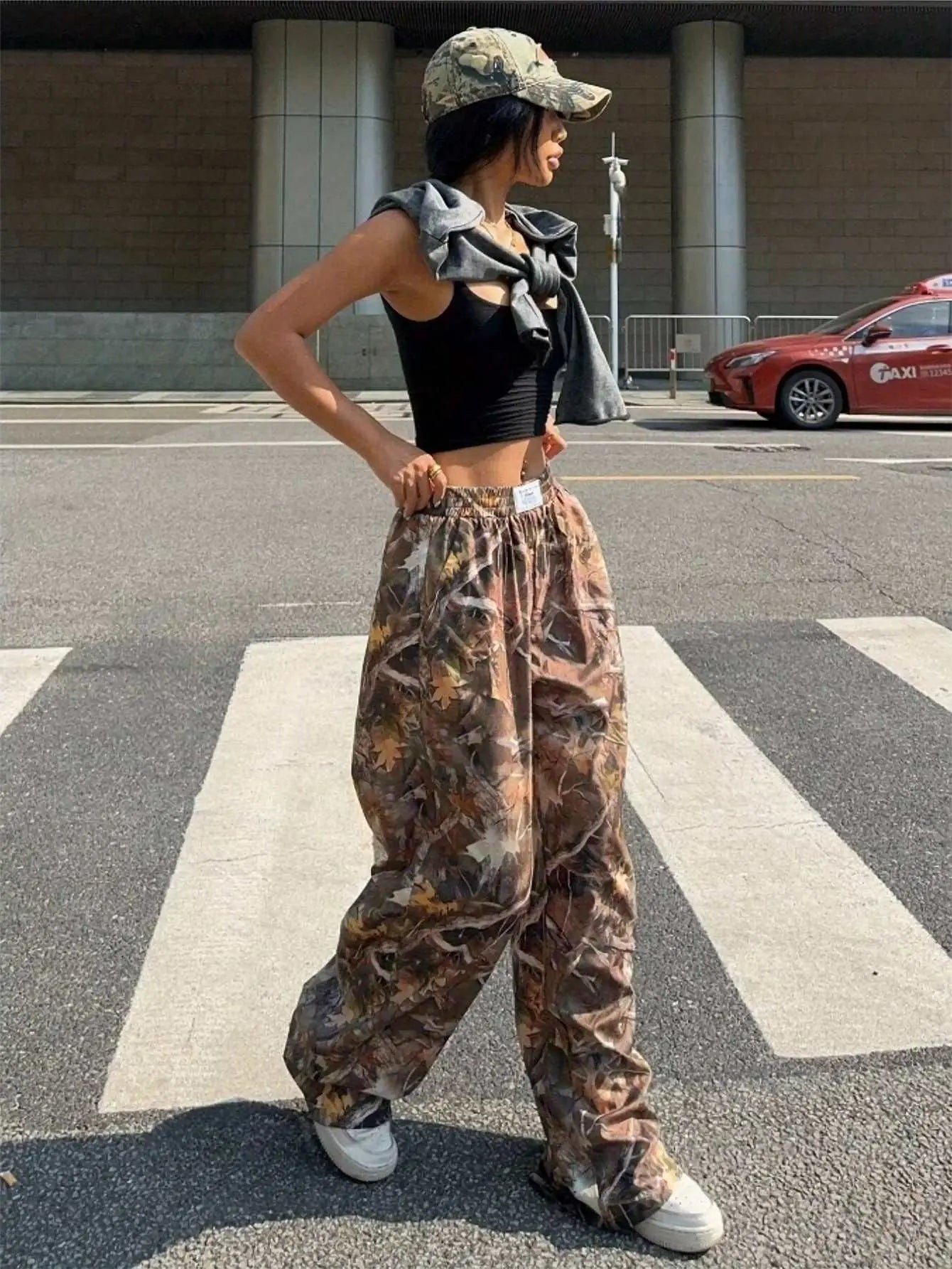 Slimming Casual Pants Hip Hop Retro Street Multi - pocket Camouflage Cargo Pants For Women Y2k Hip - hop Cargo Grunge Baggy Trousers - AMIR BAGS INDIA PRIVATE LIMITED