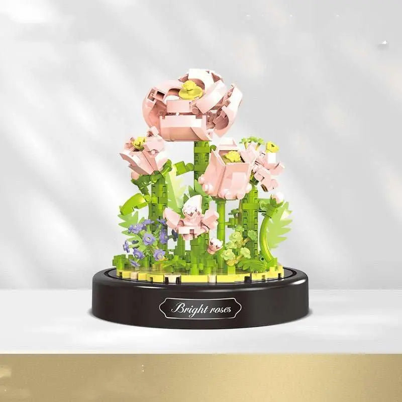 Small Particle Assembly Rose Decoration Toys - AMIR BAGS INDIA PRIVATE LIMITED