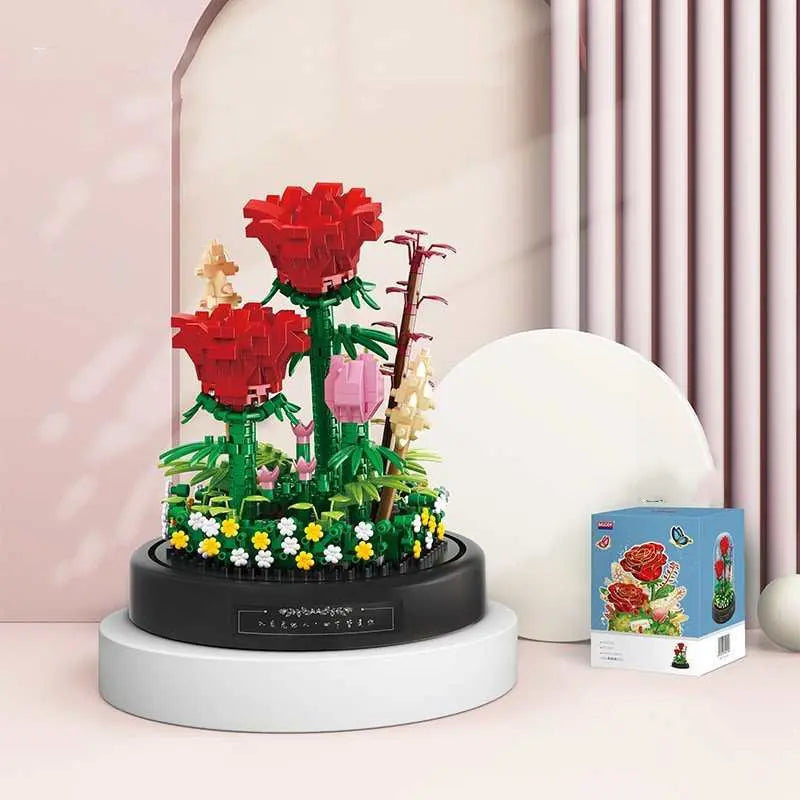 Small Particle Assembly Rose Decoration Toys - AMIR BAGS INDIA PRIVATE LIMITED
