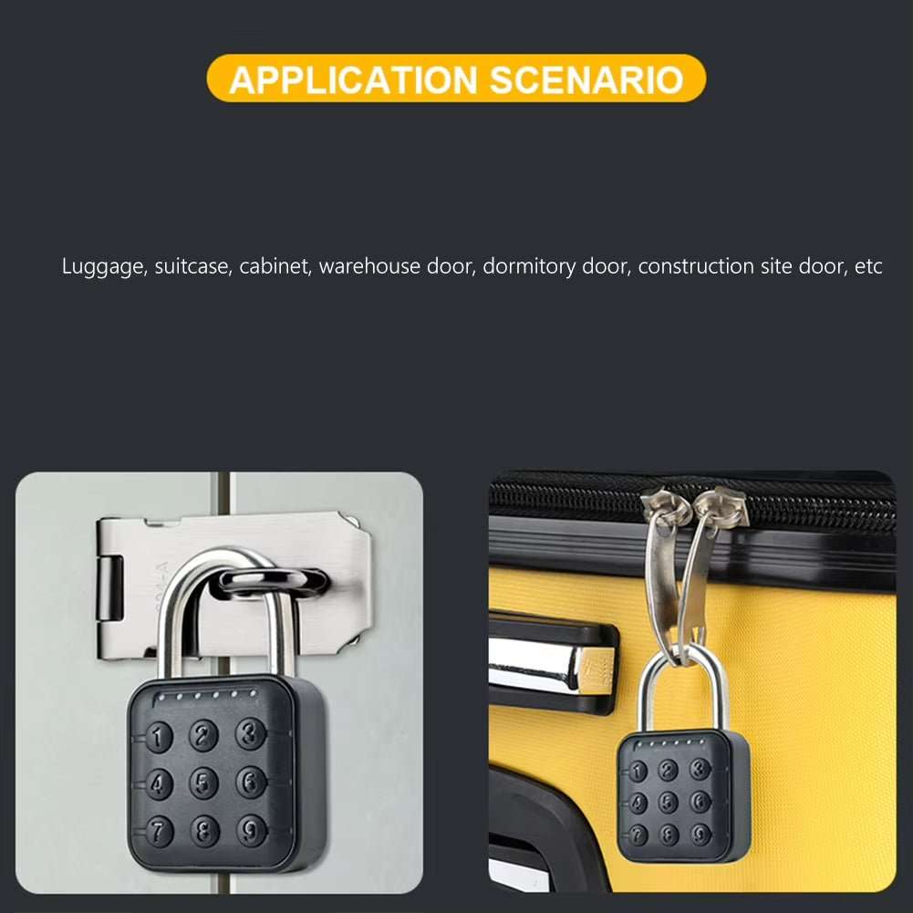 Smart Biometric Fingerprint Keyless Door Lock Portable Anti - Theft USB Rechargeable Security Padlock for Luggage Case Drawer - AMIR BAGS INDIA PRIVATE LIMITED