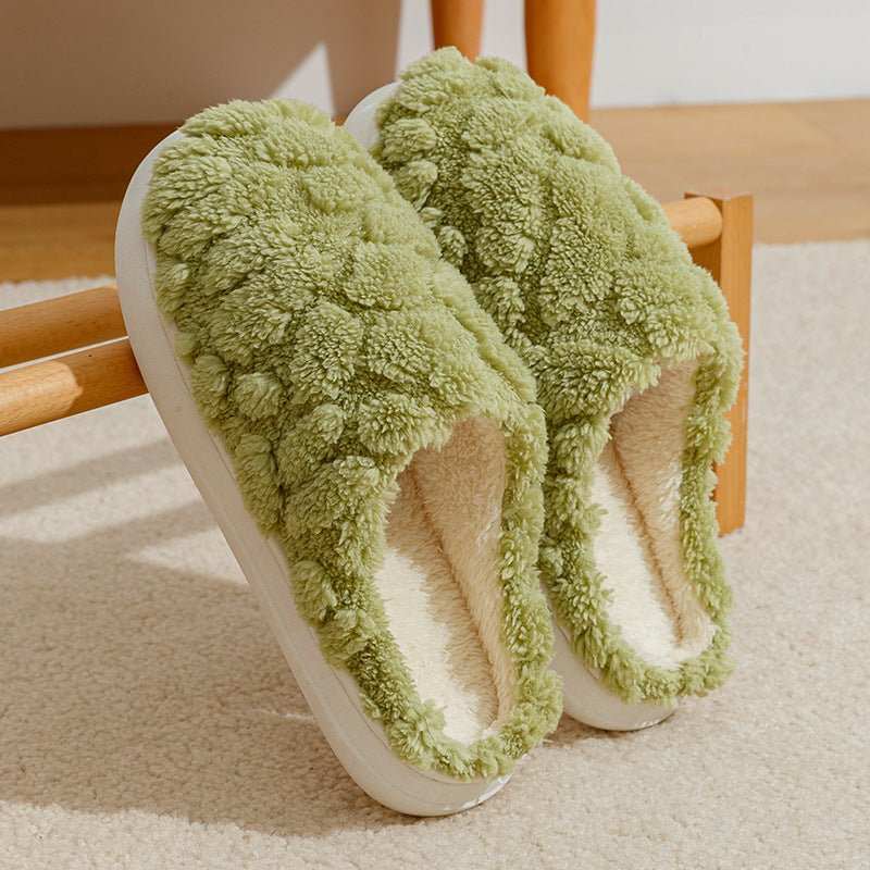 Soft Plush Slippers Women Men Cozy Fluffy Fleece House Shoes Winter Warm Slip On Floor Bedroom Slippers - AMIR BAGS INDIA PRIVATE LIMITED